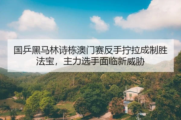 国乒黑马林诗栋澳门赛反手拧拉成制胜法宝，主力选手面临新威胁